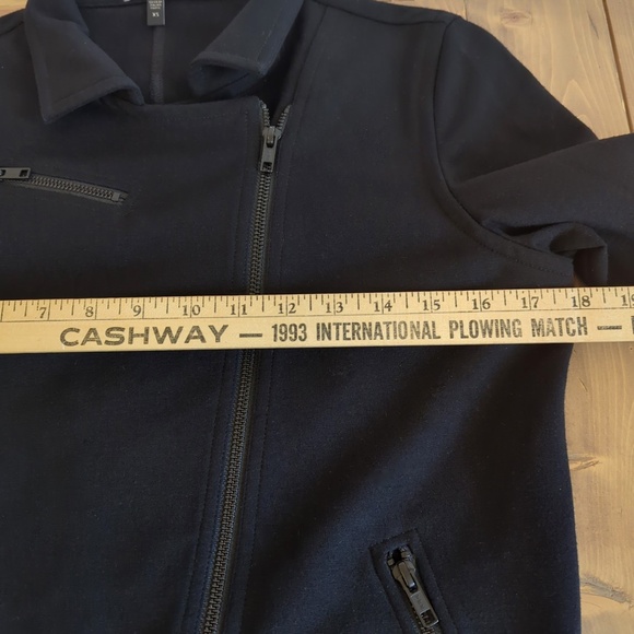 Eileen Fisher Black Asymmetrical Zip Jacket - Picture 6 of 10